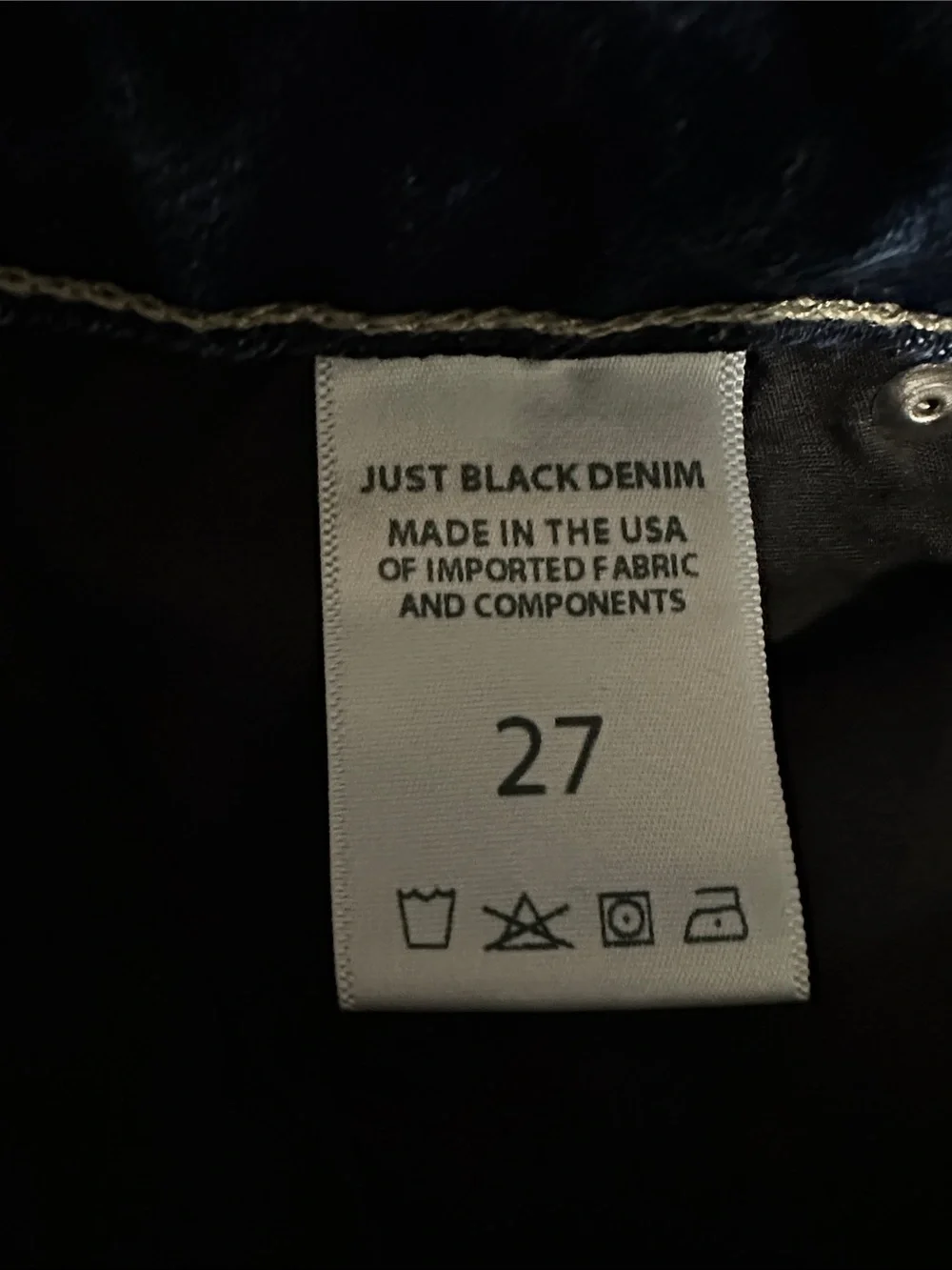 Just Black Dark Blue Flare Jeans - Picture 4 of 8